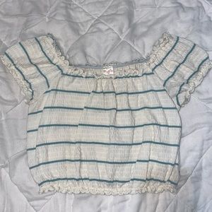 IJOAH smocked stripe shirt